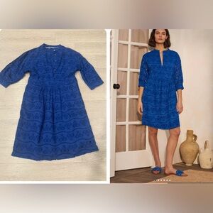 Boden Royal Blue Midi Dress with Pattern